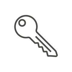 Key icon vector. Line house key symbol.