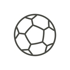Obraz premium Soccer ball icon vector. Line football symbol.