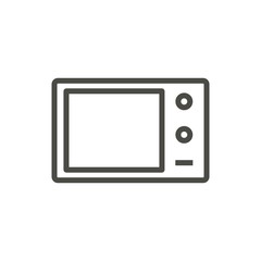 Microwave icon vector. Outline cooking, line microwave symbol.