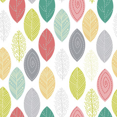 Seamless pattern with colorful leaves. summer seamless pattern, bright, bright, summer leaves.