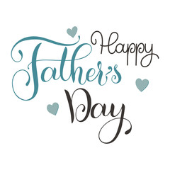 Happy Father Day lettering. Greeting Card Design. Hand Drawn Text