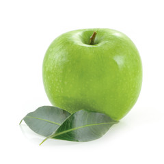 Green apple isolated on white background