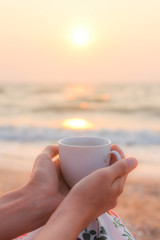 morning coffee near the sea