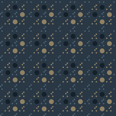 Circular uneven seamless texture with edgy shapes, irregular ornament