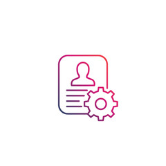 account settings icon, linear