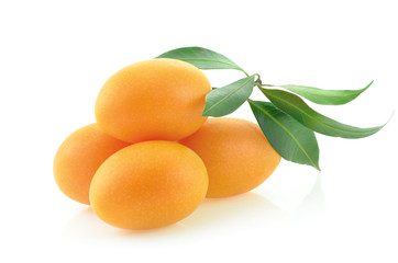 Sweet Marian plum thai fruit isolated on white background
