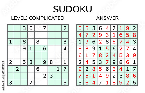 Sudoku Kids And Adult Mathematical Mosaic Magic Square