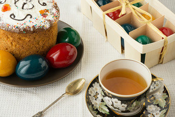 Festive table, laid for Easter