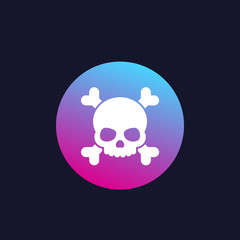 Skull trendy vector icon