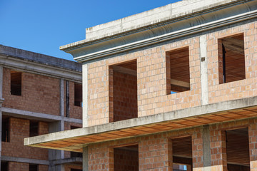 Building Site With House Under Construction