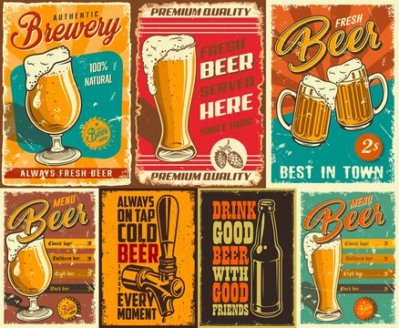 Set of beer poster