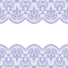 Seamless lace border. Invitation card.