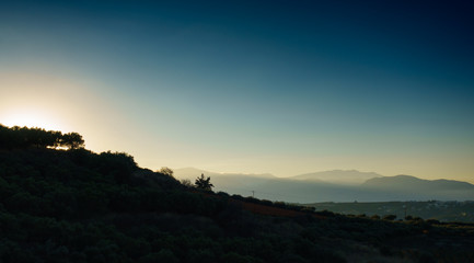 Mountains silhouette, Greece