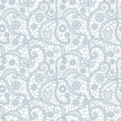 Lace seamless pattern with flowers