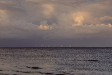Obraz premium Wolkenstimmung an der Nordsee