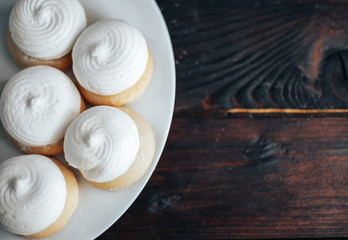 Cake with cookie and zephyr