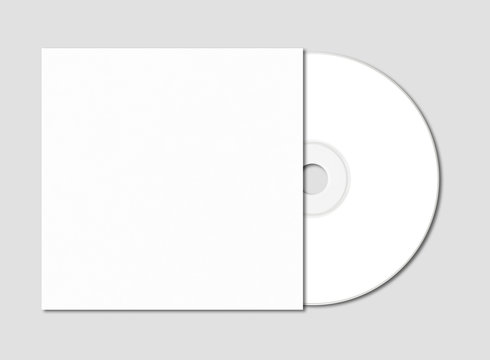 White CD - DVD mockup template isolated on Grey