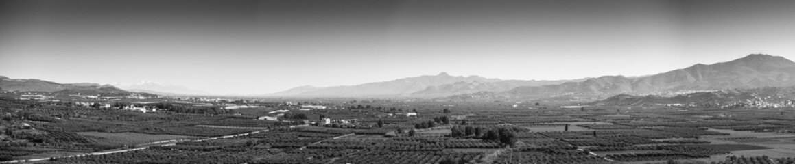 Fototapeta premium Scenic landscape with farms, Greece