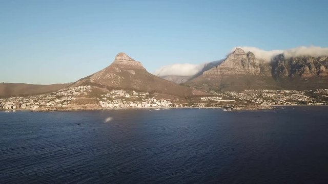 Clifton beach with Lion's Head in Cape Town