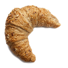croissant feuilleté au céréales bio isolé