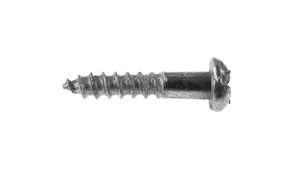 metal screw isolated on white background