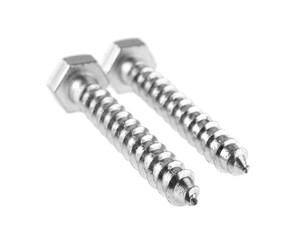 metal screws isolated on white background