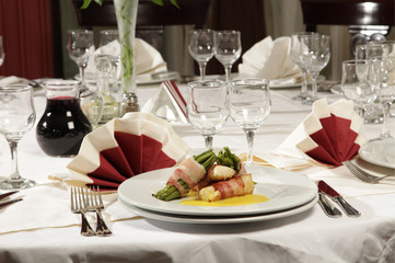 Wedding table design ready for reception guests.