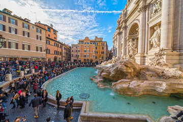 Rome, Trevi Fountain. Italy. - obrazy, fototapety, plakaty