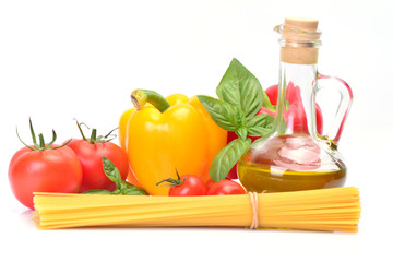 Oil olives and vegetables