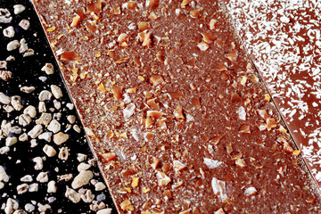 Fototapeta premium assorted artisanal chocolate bars background