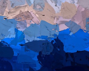 Abstract painting on canvas. Hand made art. Colorful texture. Modern artwork. Strokes of fat paint. Brushstrokes. Contemporary art. Artistic background image.