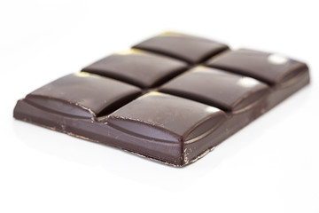 Artisanal chocolate isolated on white background