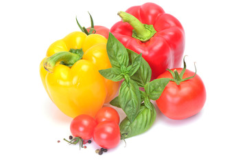 Fototapeta na wymiar Tomato and pepper