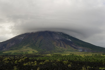 Aktiver Vulkan Mayon auf den Phillipinen