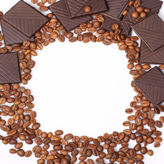 coffee beans chocolate background