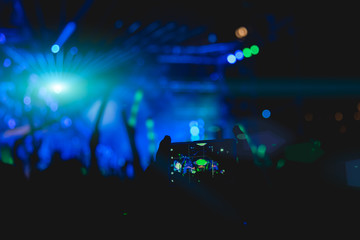 Fototapeta na wymiar Concert crowd music festival