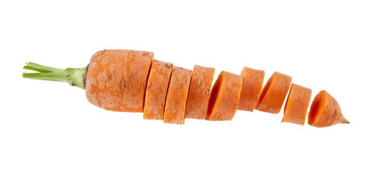 carrots isolated on white background