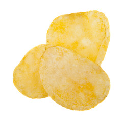 potato chips isolated on a white background