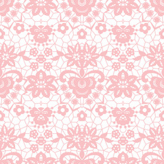 Lace seamless pattern with flowers