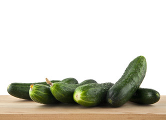cucumbers isolated on white background