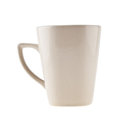 white cup isolated on white background