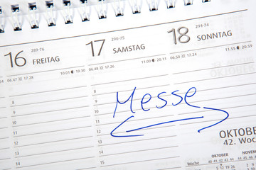 Eintrag im Kalender: Messe