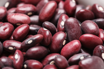 Red kidney beans macro shot, abstract texture