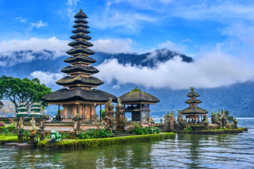 Pura Ulun Danu Beratan temple on Bali island, Indonesia