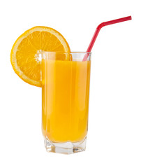 orange juice isolated on white background