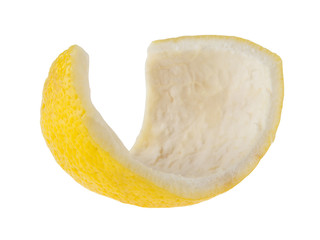 lemon peel isolated on white background