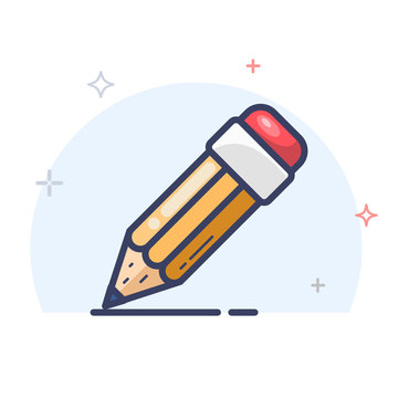 Vector Pencil Line Icon