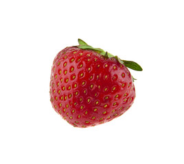 fresh and juicy strawberries isolated on white background