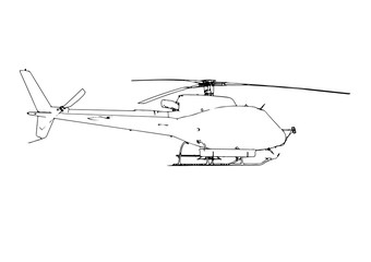 vector helicopter sketch