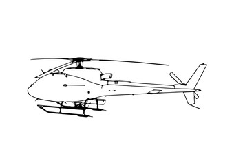 vector helicopter sketch